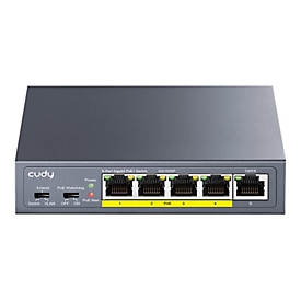 Cudy GS1005P - 2.0 - Switch - 5 x 10/100/1000 (4 PoE) - wandmontierbar, Desktop - PoE+ (65 W)