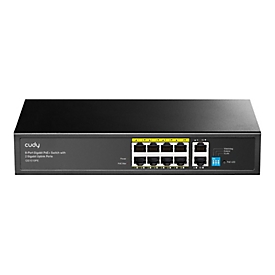 Cudy GS1010PE - 2.0 - Switch - 8 x 10/100/1000 (PoE) - an Rack montierbar, Desktop - PoE+ (120 W)