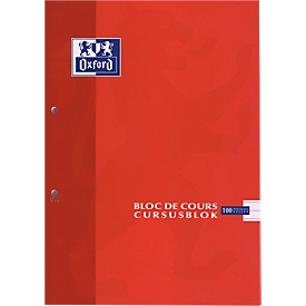 Cursusblokken OXFORD - A4 -formaat -  90 g/m² -   gelijnd - 100 vel - pak van 5 stuks