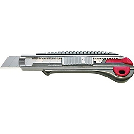 Cutter L.18mm L.135mm avec bouton poussoir tout métal