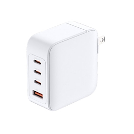 D-Link DCP-101 - Netzteil - GaN - 100 Watt - 5 A - PD 3.0, QC 4.0 - 4 Ausgabeanschlussstellen (3 x USB-C, USB Typ A)
