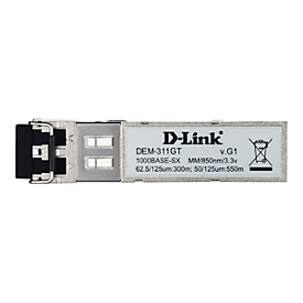 D-Link DEM 311GT - SFP (Mini-GBIC)-Transceiver-Modul - 1GbE - 1000Base-SX - LC Multi-Mode - bis zu 550 m
