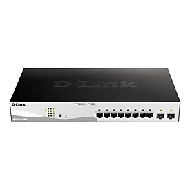 D-Link DGS 1210-10MP - Switch - L2+ - Smart - 8 x 10/100/1000 (PoE+) + 2 x Gigabit SFP - Desktop, an Rack montierbar