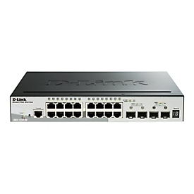 D-Link DGS 1510-20 - Switch - L3 - Smart - 16 x 10/100/1000 + 2 x Gigabit SFP + 2 x 10 Gigabit SFP+ - Desktop, an Rack montierbar