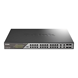 D-Link DSS 200G-28MPP - Switch - managed - 24 x 10/100/1000 (PoE) + 4 x Kombi-SFP - an Rack montierbar - PoE (518 W)