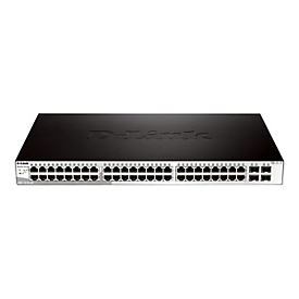 D-Link Web Smart DGS-1210-52 - Switch - managed - 48 x 10/100/1000 + 4 x Gigabit SFP - Desktop, an Rack montierbar