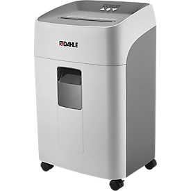 Dahle document shredder 504P, particle cut 2 x 15 mm, security level P-5, 13-15 sheets cutting capacity, 40 liters, grey