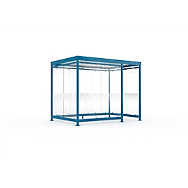 Daksysteem WSM Köln K3 d/b, B 3180 x D 2165 x H 2510 mm, bouwpakket, gentiaanblauw RAL 5010