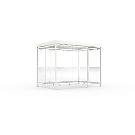 Daksysteem WSM Köln K3 d/b, B 3180 x D 2165 x H 2510 mm, volledig gemonteerd, verkeer wit RAL 9016