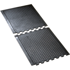 Dalle antifatigue ergonomique modulaire Comfort-Lok, 700 x 800 mm, tapis intermédiaire, en caoutchouc SBR/NBR
