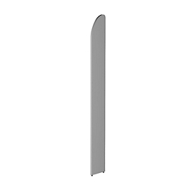 Dante® office shelving, lockable side panel, for shelves without rear panel, H 2250 mm, light grey