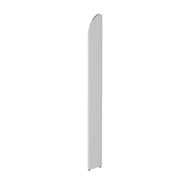 Dante® Office shelving, lockable side panel, for shelves without rear panel, H 2250 mm, white