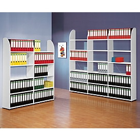 Dante® office shelving, shelving unit, H 1900 x W 800 mm, without rear panel, white