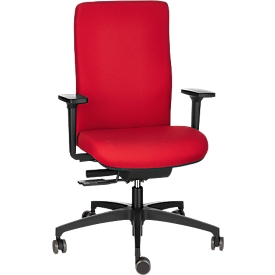Dauphin Bürostuhl SHAPE ECONOMY 2 COMFORT, Synchronmechanik, mit Armlehnen, flexible Rückenlehne, rot