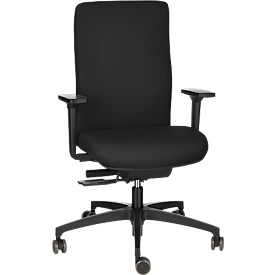 Dauphin Bürostuhl SHAPE ECONOMY 2 COMFORT, Synchronmechanik, mit Armlehnen, flexible Rückenlehne, schwarz