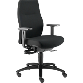 Dauphin Bürostuhl SHAPE XTL, Synchronmechanik , mit Armlehnen, Sitzzeit 8+ Stunden, mit Universalrollen, schwarz