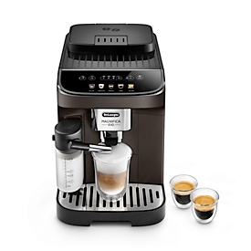 De'Longhi Machine à café automatique Magnifica Evo ECAM 293.61.BW, pour grains/poudre, 1450 W, jusqu'à 1,8 l/250 g, mousseur à lait, marron