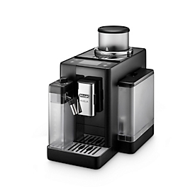 De'Longhi Machine à café automatique Rivelia Onyx EXAM 440.55.B, pour grains/poudre, 1450 W, jusqu'à 1,4 l/250 g, 2 réservoirs à grains, mousseur à lait, noir