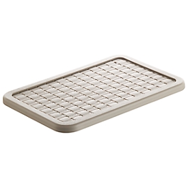 Deckel für Aufbewahrungskorb Rotho COUNTRY mit Volumen 6 l & Format A5, L 284 x B 190 x H 13 mm, Polypropylen, cappuccino