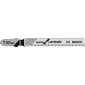 Decoupeerzaagblad T 101 BIF Special voor laminaat, lengte 83 mm, tandafstand 1,7 mm, set van 5