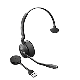DECT-headset Jabra Engage 55 Mono, draadloos, USB-A-adapter, compatibel met MS Teams, batterijduur tot 13 uur