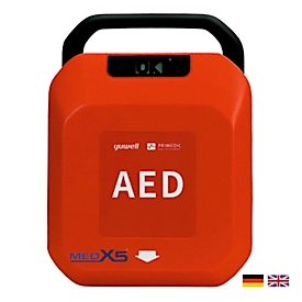 Defibrillator MedX5 HeartSave YA, automatische Schockabgabe, Sprachausgabe DE/EN, Grafikanzeige, IP55, ohne HLW-Feedback-Sensor