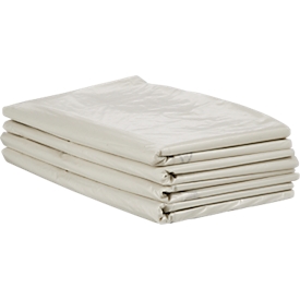 Deiss Abfallsäcke, 240 l, Stärke 40 μ, Recycling-LDPE, transparent, 100 Stück