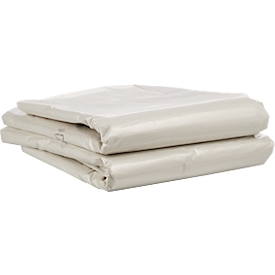 Deiss afvalzakken, 500 l, dikte 40 μ, gerecycled LDPE, transparant, 50 stuks