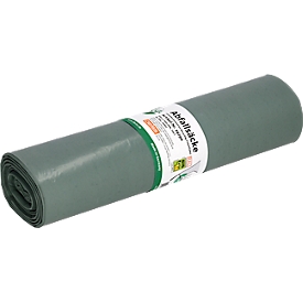 Deiss LOOP PLUS® Abfallsäcke, 120 Liter, Recycling-LDPE, B 700 x H 1100 mm, natur, 250 Stück