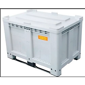 Deksel Cemo, voor logistieke box 300 l, voedselveilig, polyethyleen, grijs