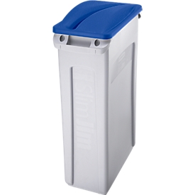 Deksel voor papier, voor Slim Jim® afvalcontainer, blauw