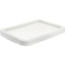 Deksel voor transportboxen met L 400 x B 300 mm, HDPE, natuurlijke kleur