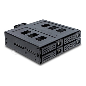 Delock 5.25" Mobile Rack for 4 x 2.5" SATA HDD / SSD - Gehäuse für Speicherlaufwerke mit Lüfter - 2.5" (6.4 cm)