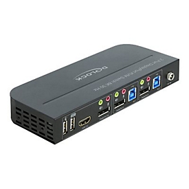 Delock DisplayPort 1.4 KVM Switch 8K 30 Hz with USB 3.0 and Audio - KVM-/Audio-/USB-Switch - 2 Anschlüsse