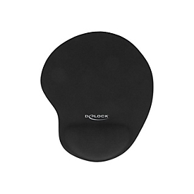 Delock Ergonomisches Mauspad mit Gel Handballenauflage schw.