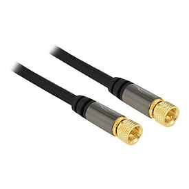 Delock - HF-Kabel - F-Stecker männlich zu F-Stecker männlich - 2 m - 85 dB - Schwarz