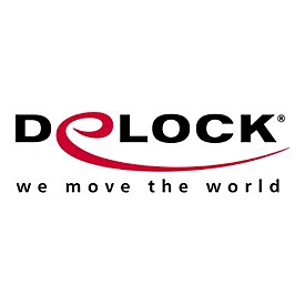 Delock Kabelhalter - mit 4 Durchführungen, selbstklebend - Tisch montierbar, Oberfläche montierbar, geeignet für Wandmontage - Schwarz (Packung mit 2)