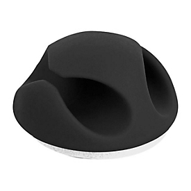 Delock Kabelhalter - Tisch montierbar, Oberfläche montierbar, geeignet für Wandmontage - Schwarz (Packung mit 10)