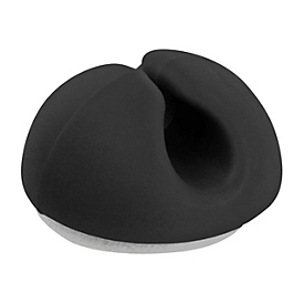 Delock Kabelhalter - Tisch montierbar, Oberfläche montierbar, geeignet für Wandmontage - Schwarz (Packung mit 10)