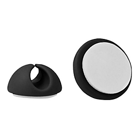 Delock Kabelhalter - Tisch montierbar, Oberfläche montierbar, geeignet für Wandmontage - Schwarz (Packung mit 6)