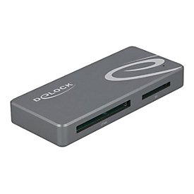 Delock - Kartenleser (MMC, SD, miniSD, RS-MMC, MMCmobile, CFast Card Typ I, CFast Card Typ II, SDHC, miniSDHC, SDXC, SDHC UHS-I, SDXC UHS-I, SDHC UHS-II, SDXC UHS-II, MMC II) - USB-C 3.2 Gen 1