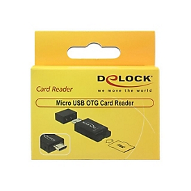 Delock Micro USB OTG Card Reader USB 2.0 Micro-B male - Kartenadapter (microSD, microSDHC, microSDXC) - micro USB 2.0