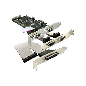 Delock PCI Express card 4 x serial, 1x parallel - Adapter Parallel/Seriell - PCIe - 4 Anschlüsse