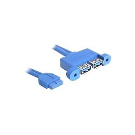 Delock USB 3.0 Pin Header - USB-Kabel intern auf extern - 19-poliger USB 3.0 Kopf bis USB Typ A - 45 cm