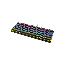 Deltaco GAM-075-CH - Avec fil - USB - Clavier mécanique - QWERTZ - LED RGB - Noir