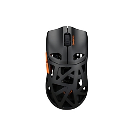 Deltaco GAMING DM370 - Maus - ultra-leicht - optisch - kabellos, kabelgebunden - 2.4 GHz, USB-C, Bluetooth 5.4 - kabelloser Empfänger (USB)