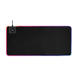 Deltaco Gaming GAM-092 - Beleuchtetes Tastatur- und Mauspad - mit RGB-Beleuchtung, induktives Laden (10 W max.)