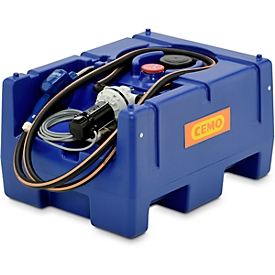 Depósito portátil CEMO Blue-Mobil EASY, con bomba de membrana CEMATIC BLUE 12 V, depósito de 125 l para AdBlue®, An 800 x P 600 x Al 450 mm