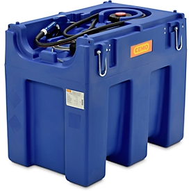 Depósito portátil CEMO Blue-Mobil EASY, con bomba de membrana CEMATIC BLUE 12 V, depósito de 600 l para AdBlue®, argollas, An 1160 x P 800 x Al 1020 mm
