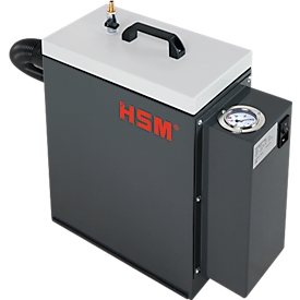 Dépoussiéreur HSM DE 1-8, pour machine de calage d'emballage HSM ProfiPack P425 avec raccord d'aspiration des poussières, volume 1 l, 1 kW, classe de poussière M, noir-gris